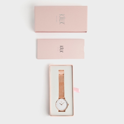 Custom Luxury Pink Rigid Hard Paper Sliding Packaging Watch Box With Drawer