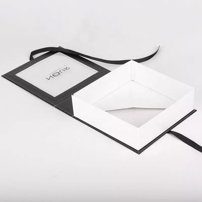 Luxury White Cardboard Clothes Scarf Towel Packaging Folding Paper Gift Box With Clear Window