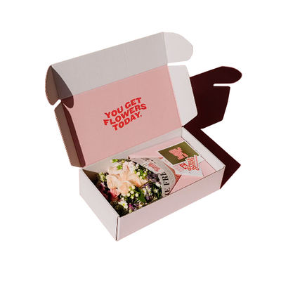 Custom Logo Print Delivery Shipping Flower Box 2022 Gift Box For Flower Store