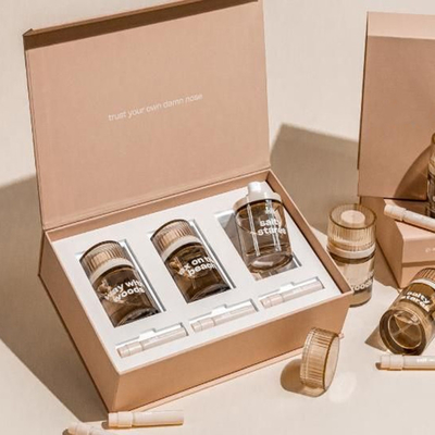 Customized Logo Printed Luxury 30ML 50ML Magnetic Style EVA Foam Glass Bottle Perfume Boxes