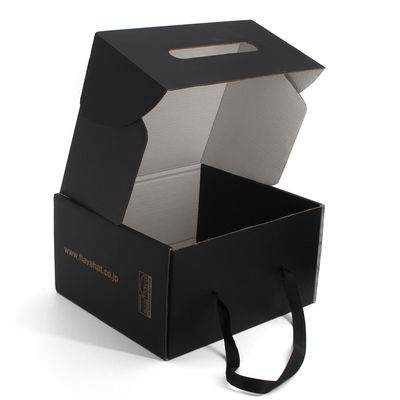 Customized Corrugated Cardboard Paper Shoes Packaging Box With Handle