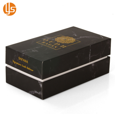 Custom Logo Marble Arabian Oud Perfume Box With Top And Bottom
