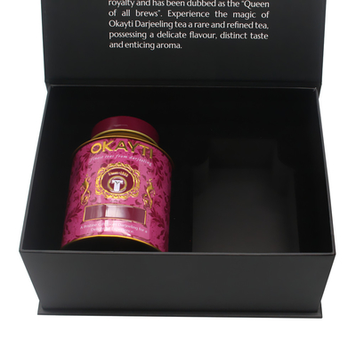 Custom Luxury Magnetic Book Shaped Tea Gift Box Packaging For Tea Cans